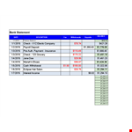 Simple Bank Statement Template example document template