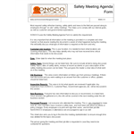Safety Meeting Agenda Form Sample example document template
