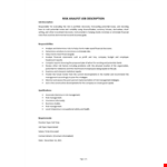 Risk Management Analyst Job Description example document template