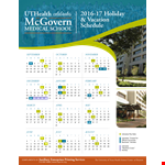 Yearly Holiday & Vacation Schedule Template example document template 