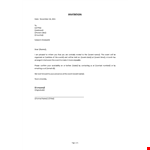 Invitation Letter Sample example document template