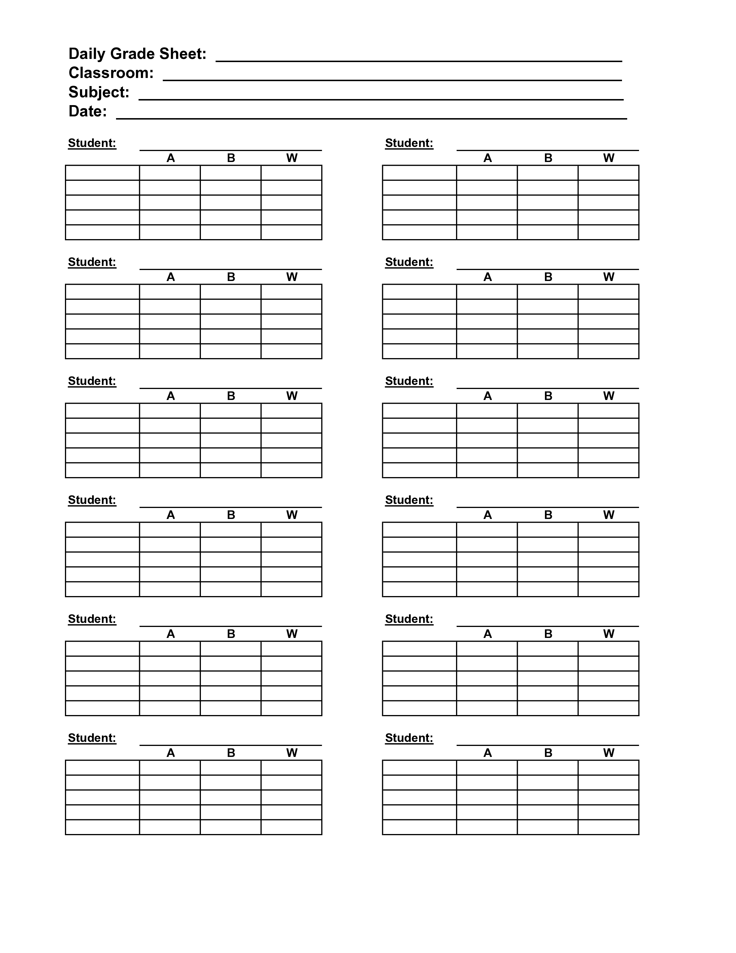 Daily grade