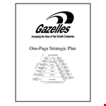 One Page Strategic Marketing Plan example document template