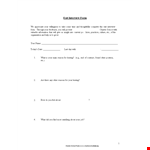 Effective Exit Interview Template | Improve Your HR Policies example document template