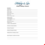 Wedding And Bridal Makeup Contract Template Download Yqbapasivx example document template
