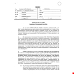 Tender Bid Rejection Letter example document template