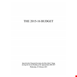 Financial Budget Template: Manage Your Expenditure Efficiently example document template