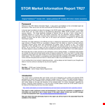Accepted Season Market Information Report example document template