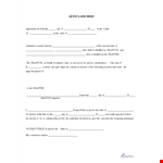 Quit Claim Deed Template - Create Legal Transfers with Ease example document template