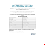 Company Vacation example document template
