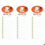 Convenient Grocery List Template - Organize Your Shopping example document template
