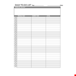 Daily Business To Do List Template example document template