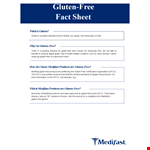Download Our Fact Sheet Template | Learn About Our Gluten-Free & Chocolate Products | Medifast example document template