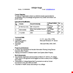Computer Engineering Fresher Resume Format example document template
