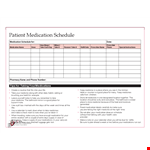 Medication Schedule Template - Keep Track of Your Medications Efficiently example document template