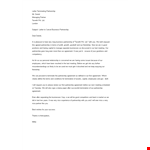Partnership Contract Termination Letter example document template