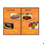 Creative Menu Templates for Restaurants - Editable & Printable example document template 