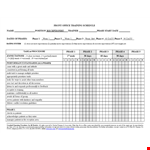Office Training Schedule Sample example document template