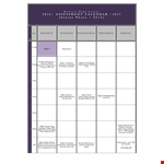Senior Assessment Calendar example document template