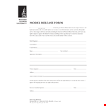 Simple Model Release Form Template | University | Release | Address | Signature example document template