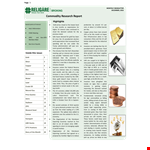 Commodity Report example document template 