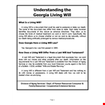 Create a Georgia Living Will with our Template | Free Download example document template