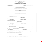 Divorce Agreement Form example document template