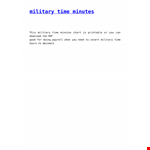 Military Time Conversion Chart For Payroll example document template