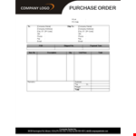 Create a Professional Purchase Order | Company Name | Address example document template