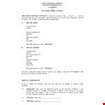 Joint Venture Agreement Template | Get a Clear and Effective Contract example document template