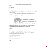 Sample Job Termination Letter: Free PDF Template for Employee by Supervisor example document template