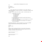 Sample Job Termination Letter: Free PDF Template for Employee by Supervisor example document template 