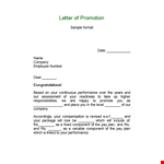 Promotion Letter | Recognizing Your Performance example document template