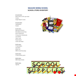 School Store example document template