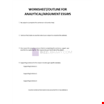 Analytical Essay Format example document template 