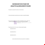 Analytical Essay Format example document template