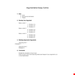 Create a Winning Essay with our Outline Template - Organize Your Claim and Evidence Efficiently! example document template
