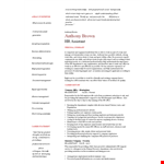 Hr Assistant Resume example document template