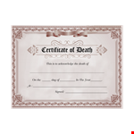 Create Official Death Certificates with our Template example document template