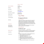 It Technician example document template