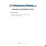 Congratulations Letter example document template