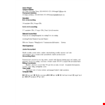 Graduate Accounting Resume example document template