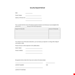 Security Deposit Return Letter - Notice and Address for Returning Security Deposit example document template