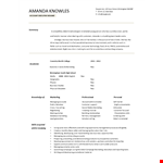 Resume Format For Accounts Executive Download example document template
