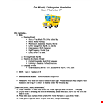 Preschool Newsletter Template | Creative School Words for Your Child example document template