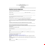 Authorize the Release of Your Patient Records with Our Medical Release Form - Clinic example document template