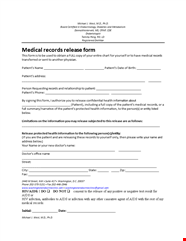 Authorize The Release Of Your Patient Records With Our Medical Release 