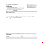 Download Printable Eviction Notice to Quit | Efficient Notice Service Now example document template