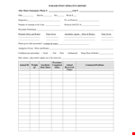 Post Operative Report Template example document template