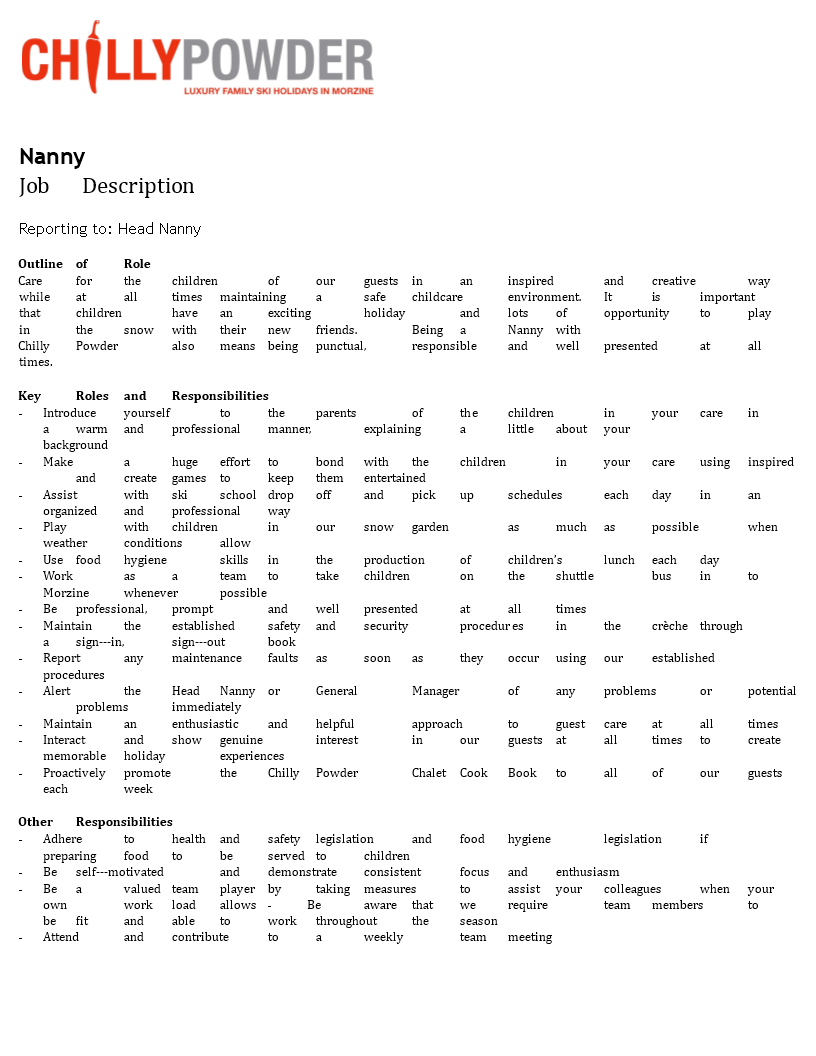Nanny Job Description Caring For Children And Managing Time nanny-job-description-caring-for-children-and-managing-time